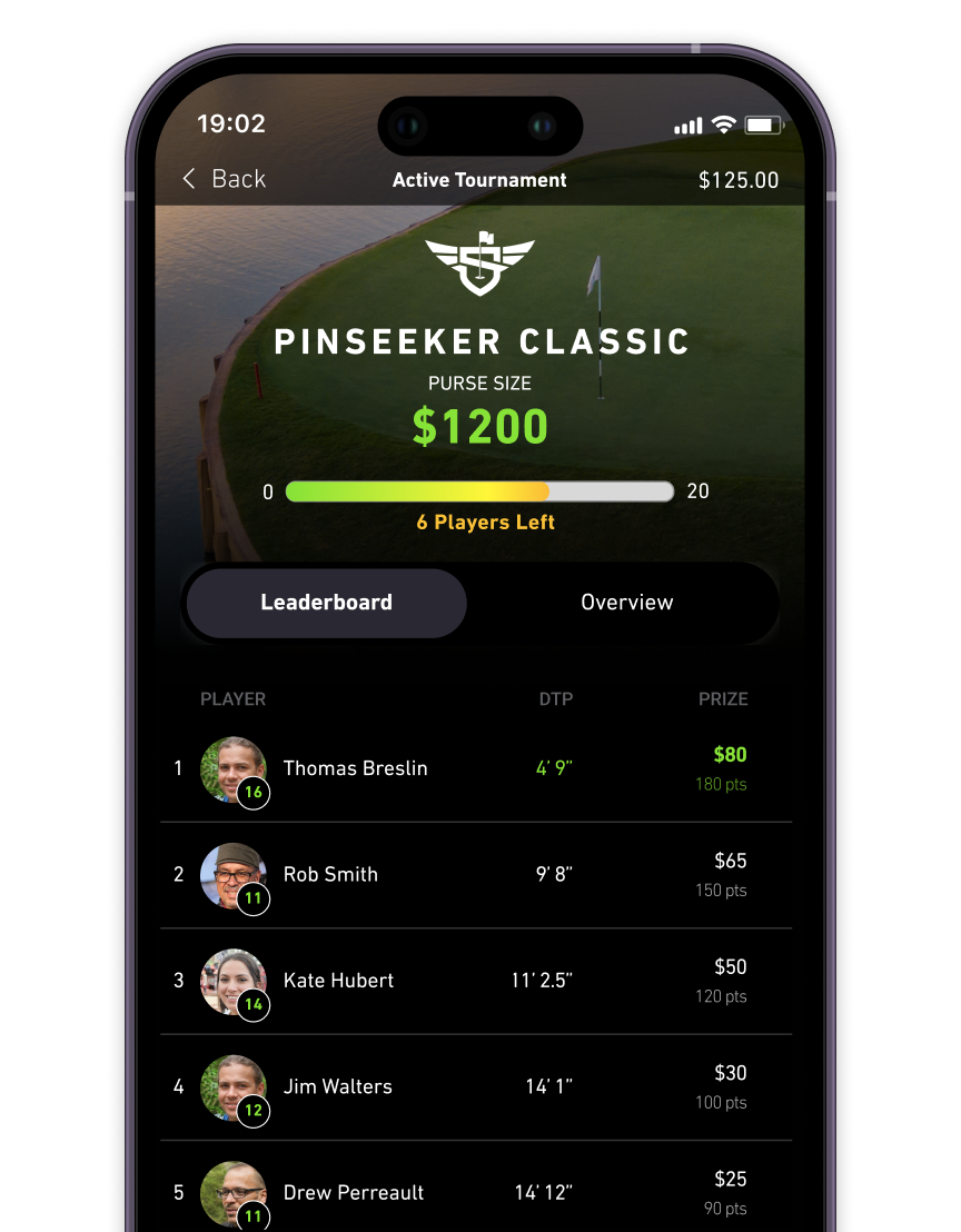 Select a PinSeeker Tournament